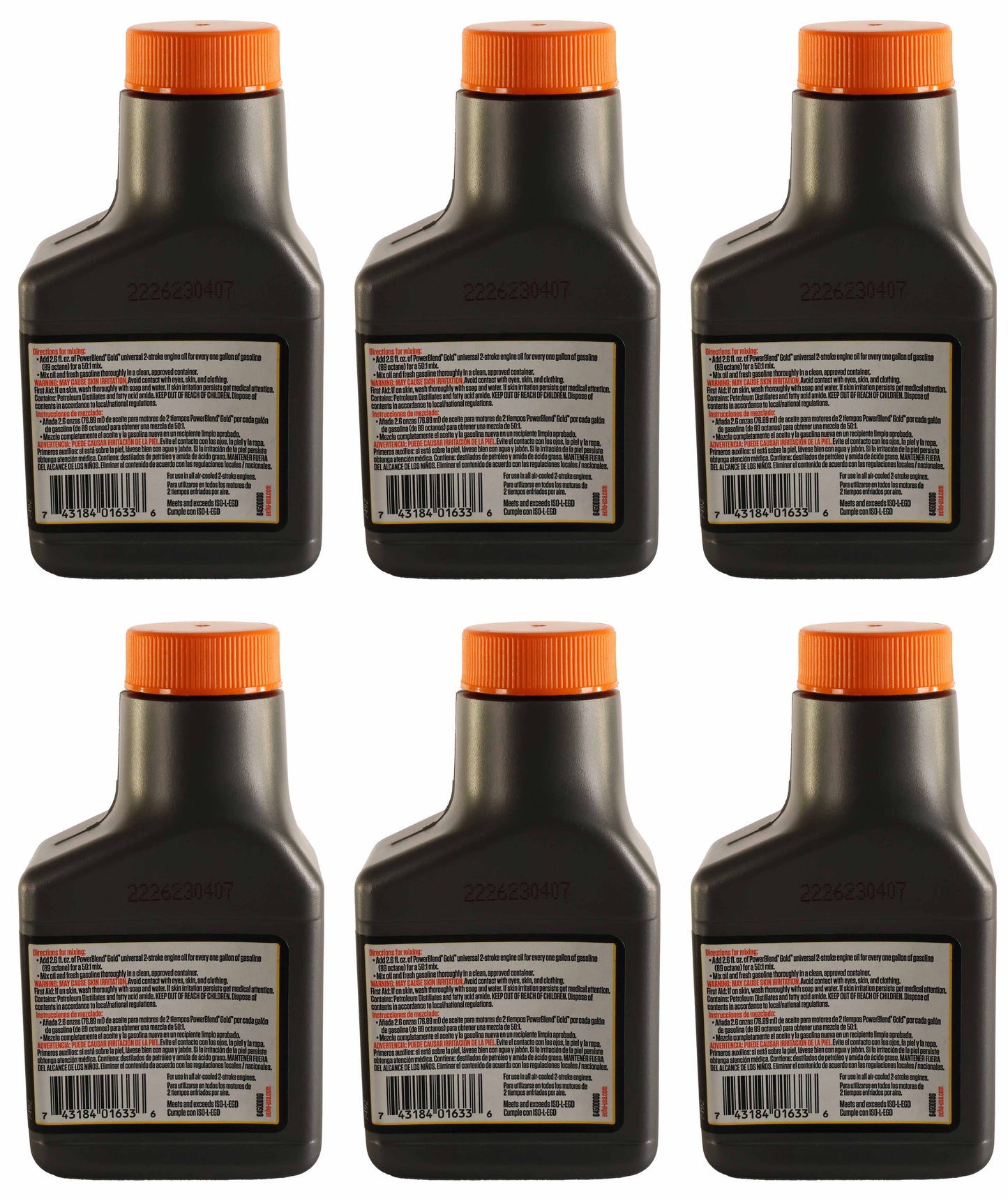 Echo Original Equipment 6-PACK PowerBlend Gold 2.6 Oz. 2-Stroke Engine Oil - 6450000