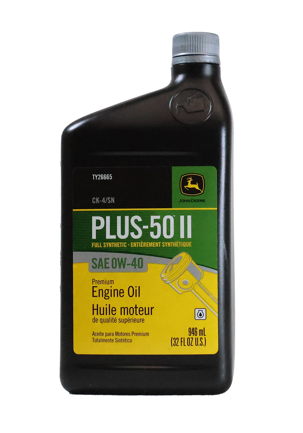 John Deere Plus-50 II Full Synthetic SAE 0W-40 Engine Oil - TY26665