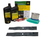 John Deere Original Equipment Model LX266 Maintenance Kit + Standard Blades, 42C" Mower Deck
