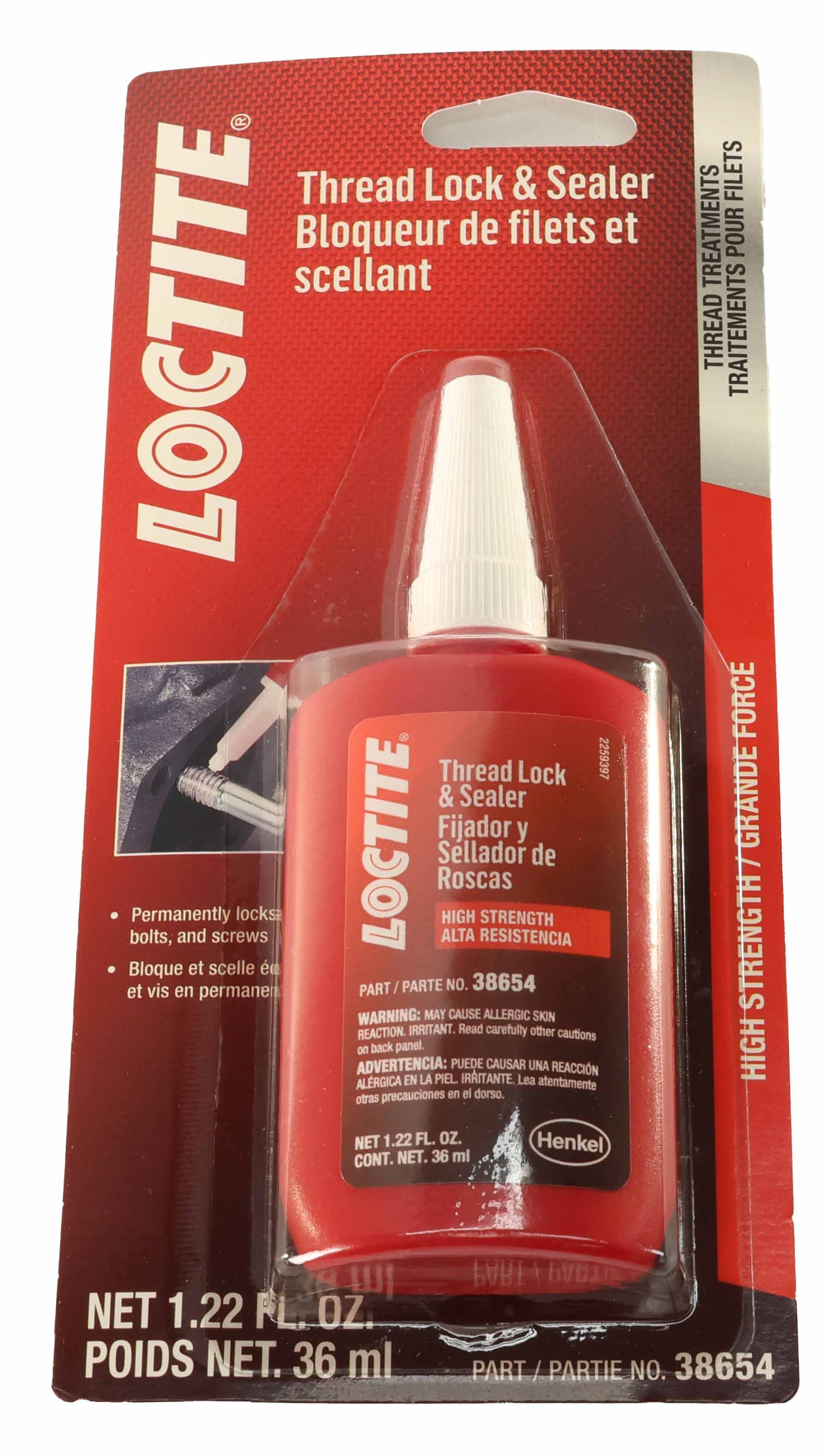 John Deere Original Equipment Loctite® Thread Lock And Sealer, Bottle 36 Ml (1.22 Oz) - PM38654