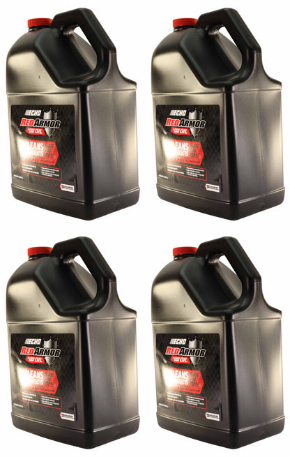 Echo Original Equipment 4-PACK Red Armor 2-Cycle Engine Oil (1 Gallon Bottle)...