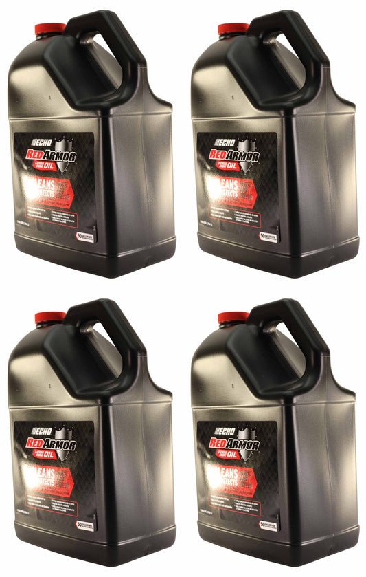 Echo Original Equipment 4-PACK Red Armor 2-Cycle Engine Oil (1 Gallon Bottle)...