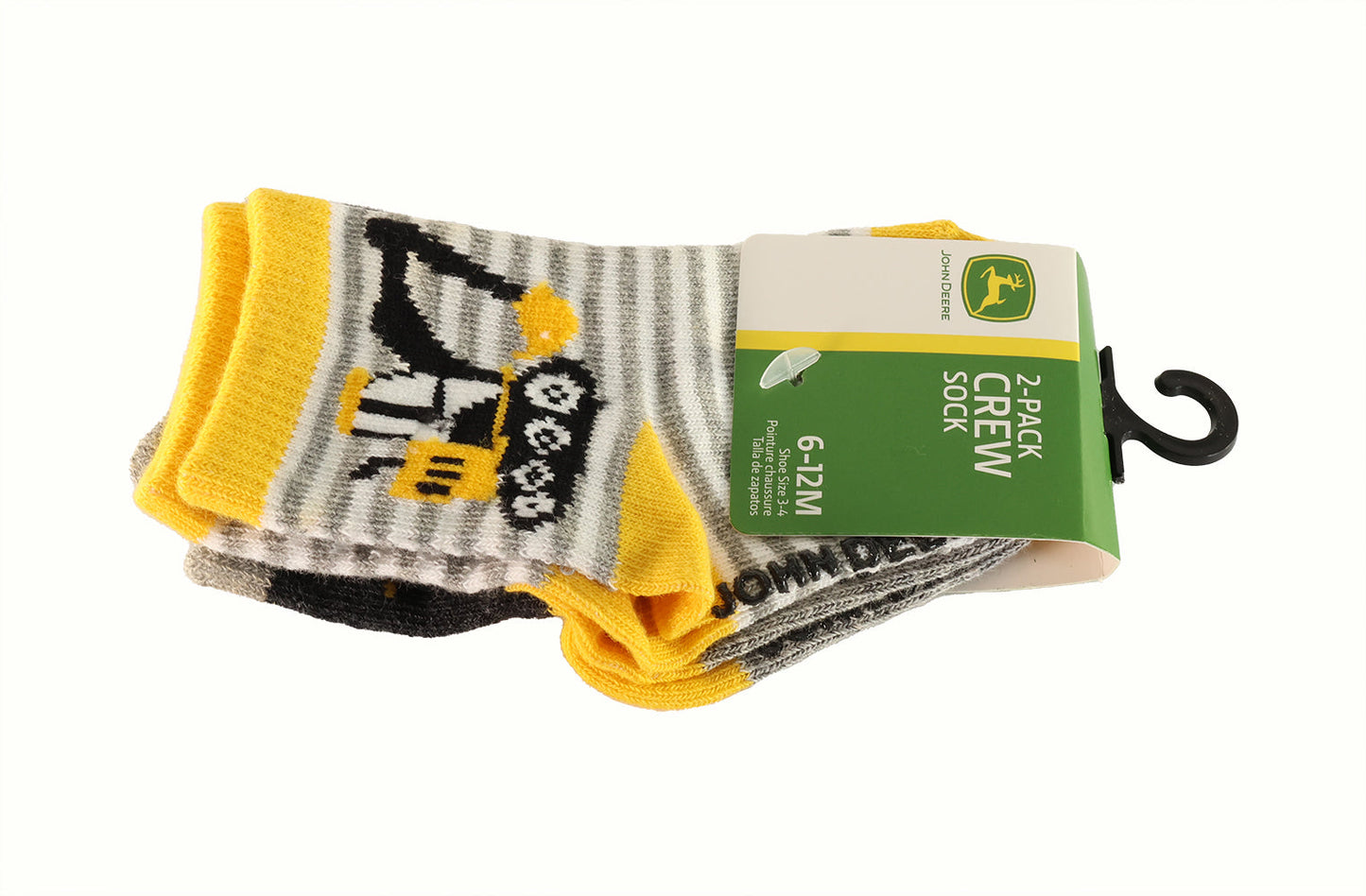 John Deere Construction Equipment Crew Socks Size 6-12 Months - LP74744