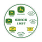 John Deere History of Logos Since 1837 Round Metal Sign - LP85807