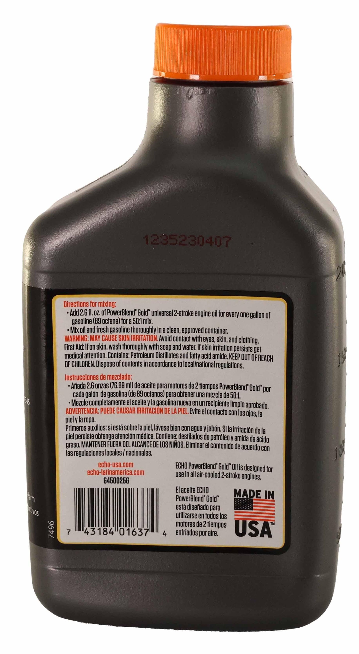 Echo Original Equipment Power Blend Gold Oil Mix 50:1 (6.4 fl oz Bottle) - 6450025