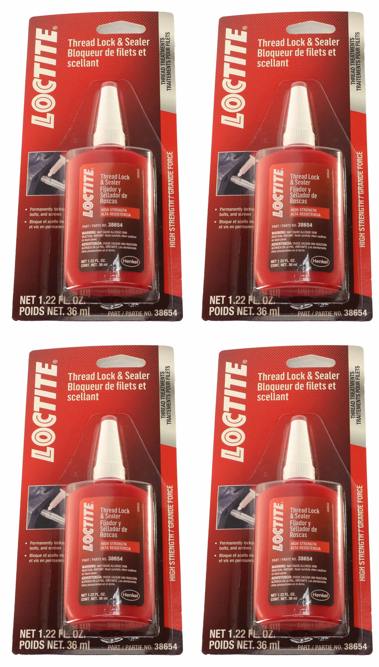 John Deere Original Equipment Loctite® Thread Lock And Sealer, Bottle 36 Ml (1.22 Oz) (4-PACK) - PM38654