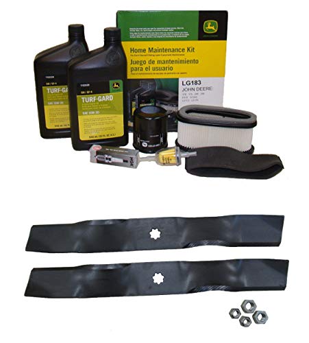 John Deere Original Equipment Model LX176 Maintenance Kit + Mulching Blades, 38" Mower Deck