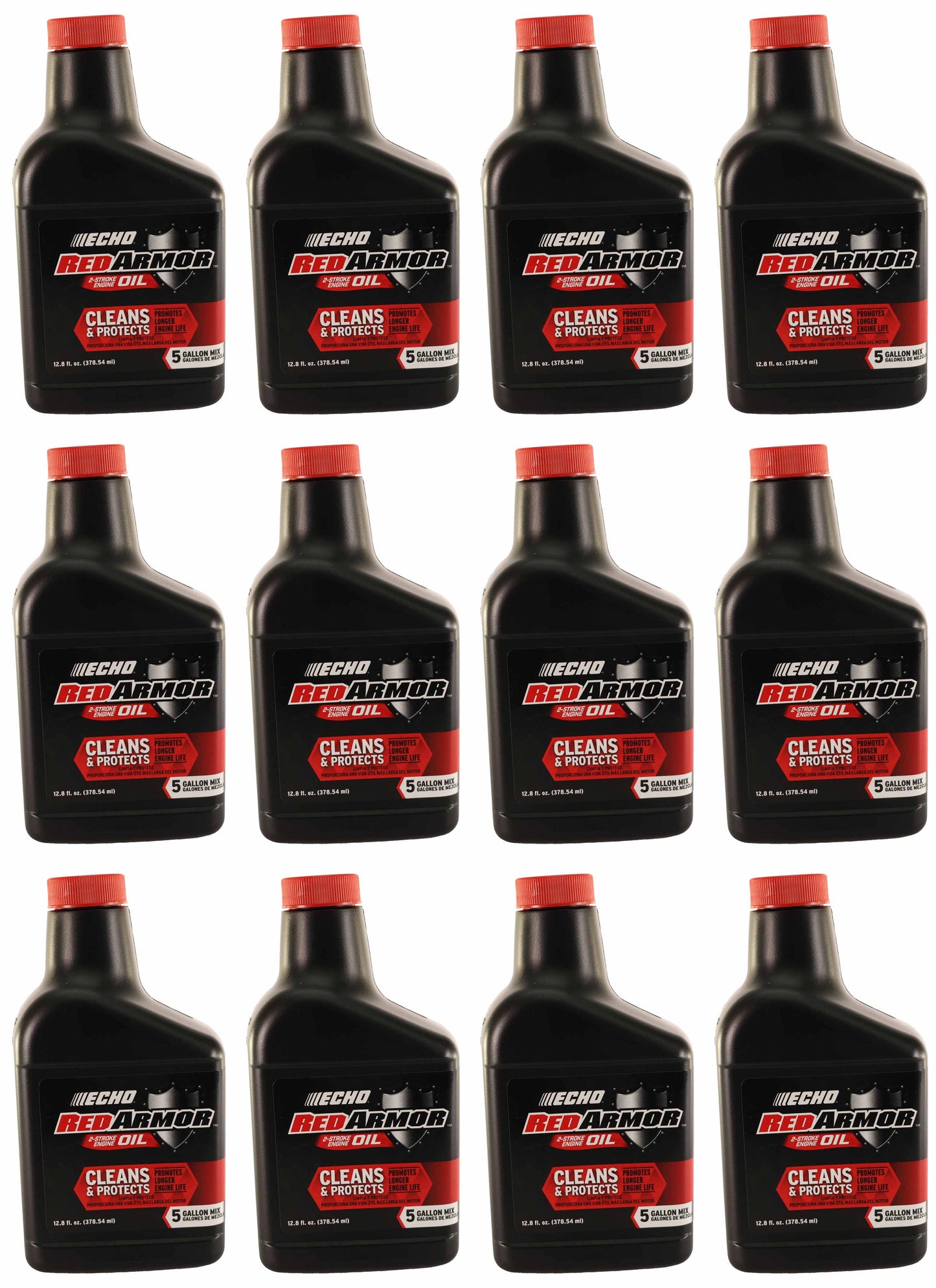 Echo Original Equipment 12-PACK Red Armor 2-Cycle Engine Oil (12.8 fl oz Bott...