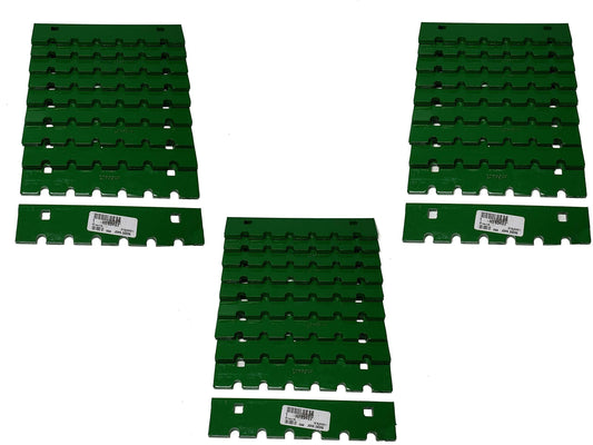 John Deere Original Equipment Combine Notched Wear Plate (Set of 30) - H165407,30