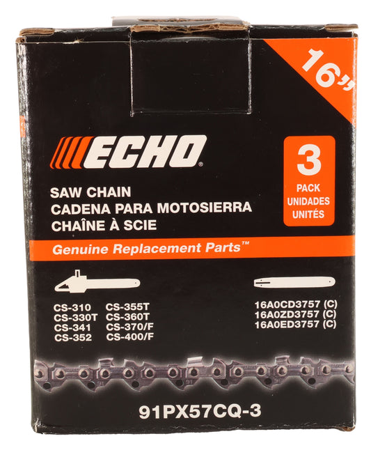 Echo Original Equipment Pack of 3 91PX57CQ Chainsaw Chains - 91PX57CQ-3