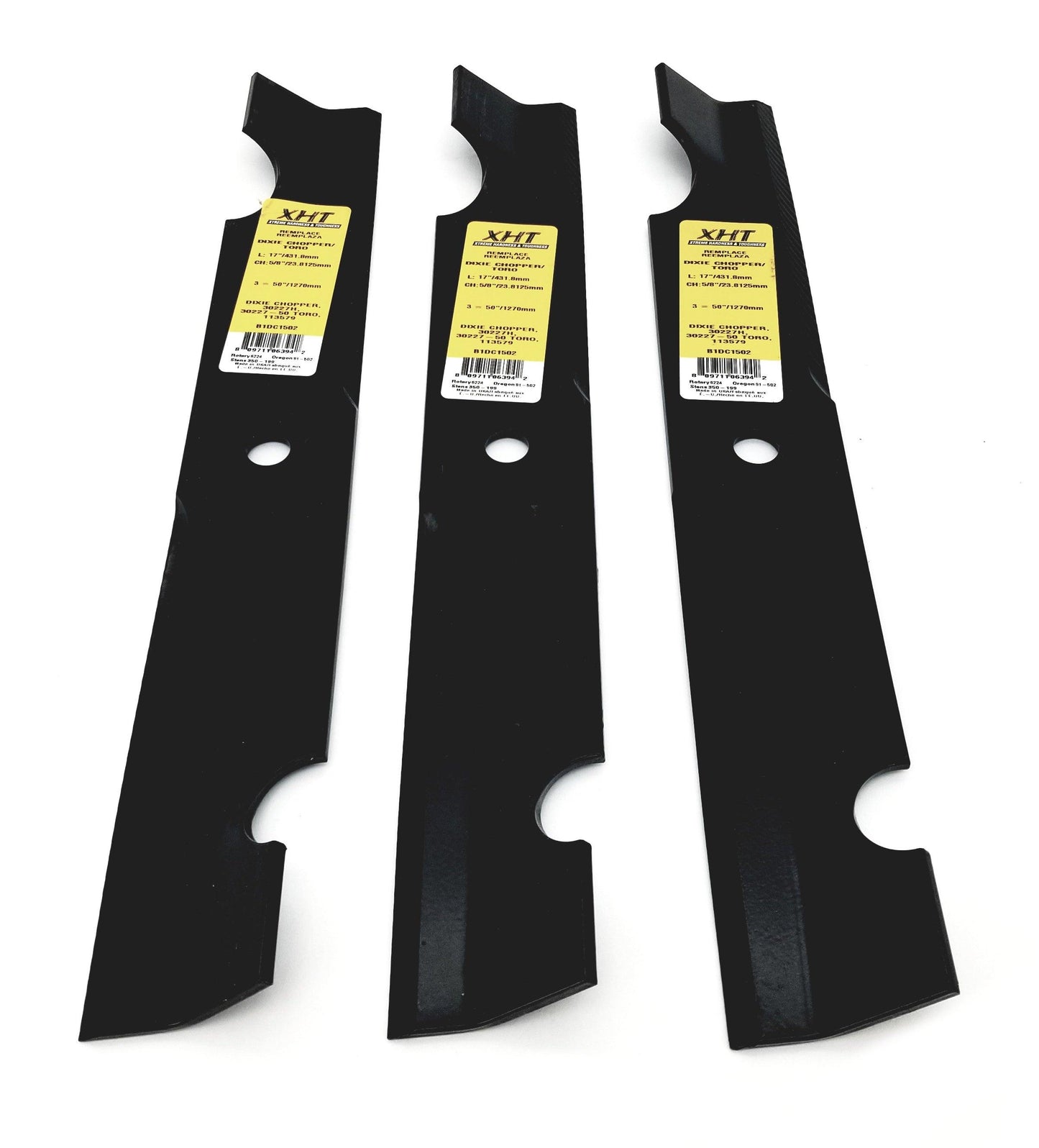 SUNBELT (Set of 3) Blade-Mower, 17", 5/8", Notch - B1DC1502