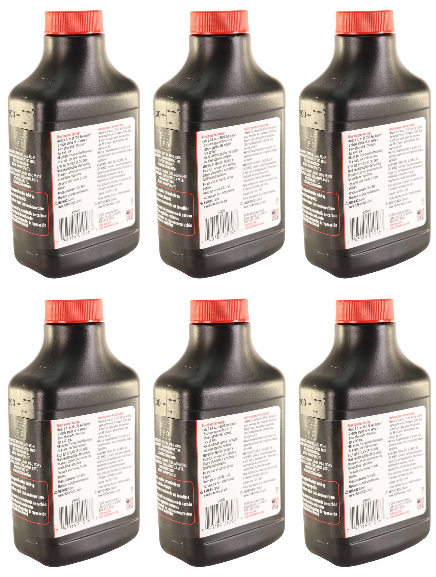 Echo Original Equipment 6-PACK Red Armor 2-Cycle Engine Oil (5.2 fl oz Bottle) - 6550002