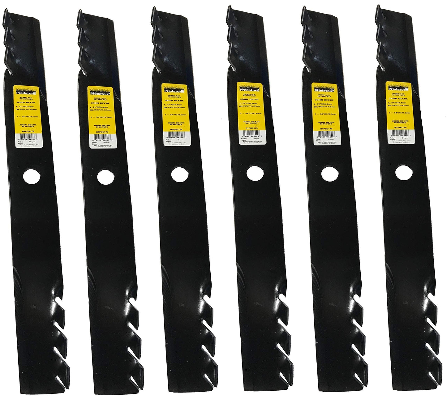 A&I Predator 21", 29/32" Mulching Mower Blade (Set of 6) - B1PD5179,6