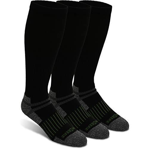 John Deere Men's 3 Pack Performance Work Sock (Gray/Black)(Over The Calf) - LP73321