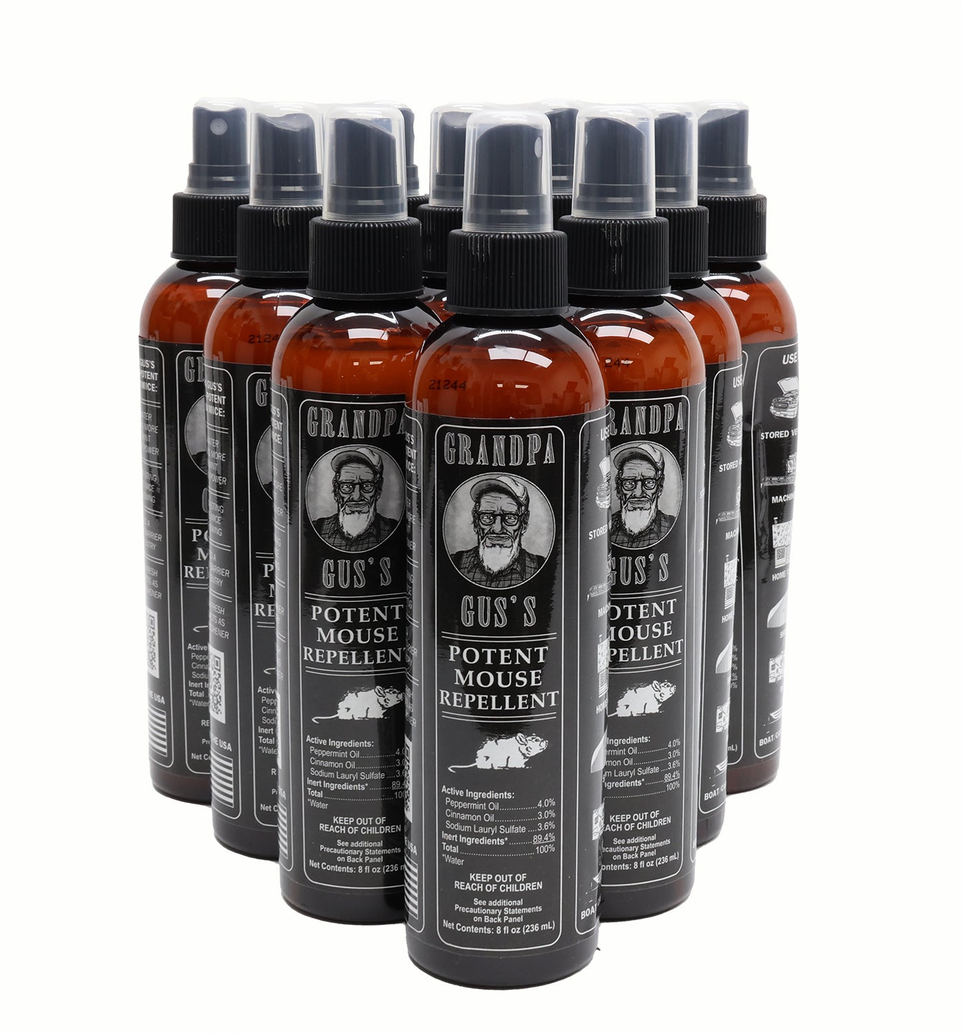 Grandpa Gus's (10 PACK) Rodent 8 oz Bottle Spray  - A-B1GSB8A15,10