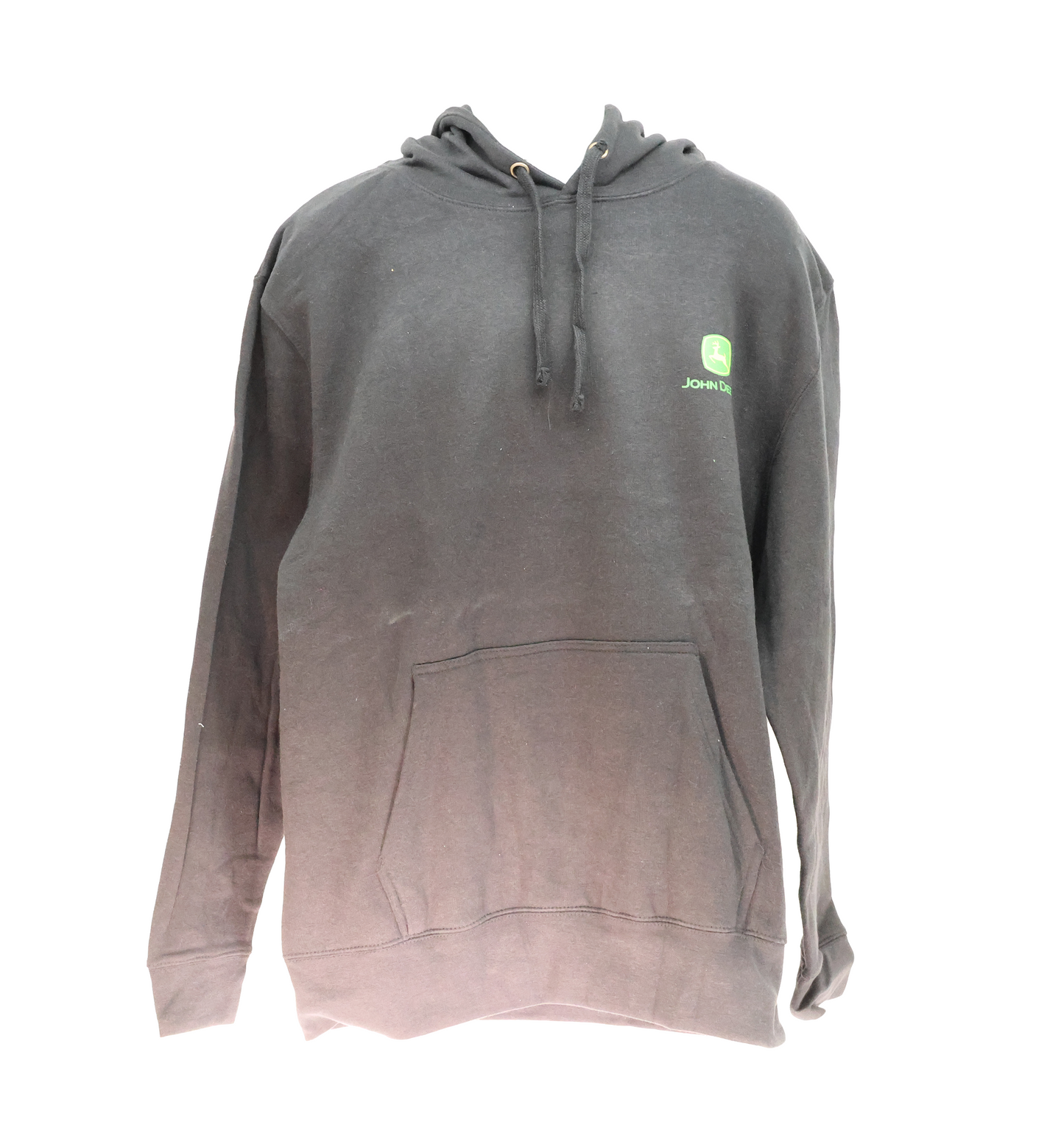 John Deere Mens Black Tractor & Plows Hoodie Medium - LP79303