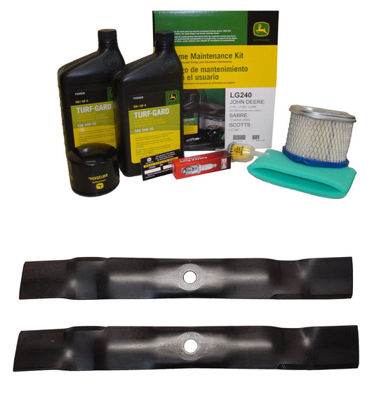John Deere Original Equipment Model LX266 Maintenance Kit + Mulching Blades, 42C" Mower Deck