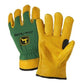 West Chester 7006038 John Deere Unisex Deerskin Leather Work Gloves, Green & Yellow - Extra Large - Case of 3, image 3