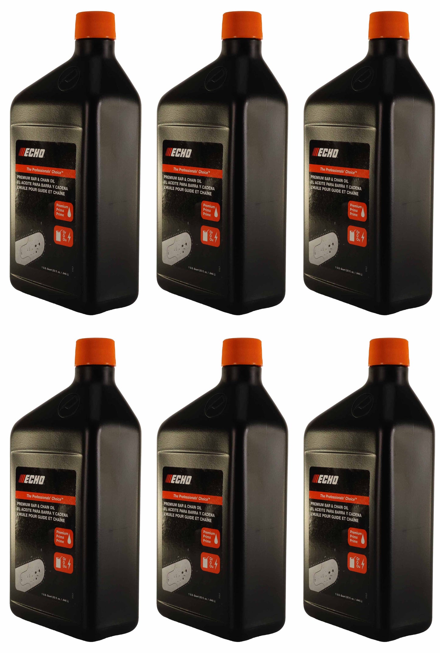 Echo Original Equipment 6-PACK Premium Bar and Chain Oil (1 Quart Bottle) - 6459012