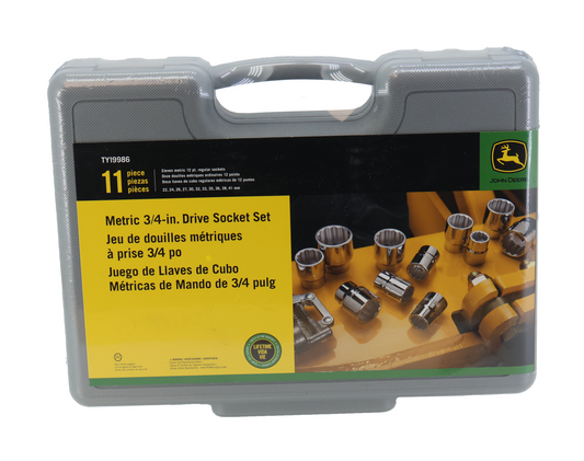 John Deere Original Equipment 3/4 Metric Socket Set - TY19986