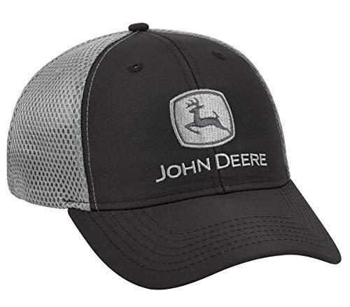 John Deere Black/Gray Stretch Fit Cap - LP69230