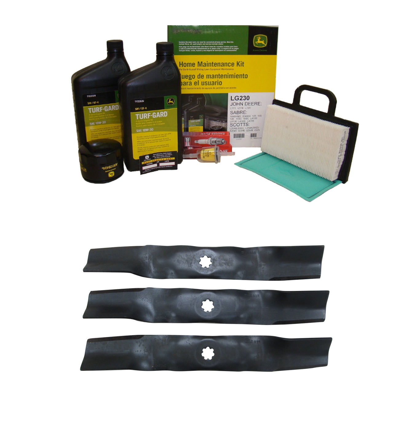 John Deere Original Equipment Model LA140 Maintenance Kit + Highlift Blades