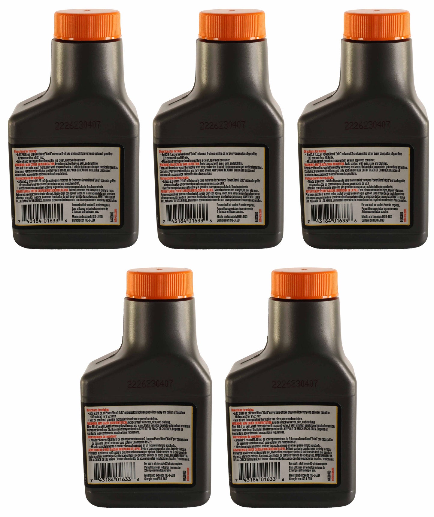 Echo Original Equipment 5-PACK PowerBlend Gold 2.6 Oz. 2-Stroke Engine Oil - 6450000