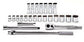 John Deere 25-Piece 1/2" Drive Metric Socket Set - TY25840