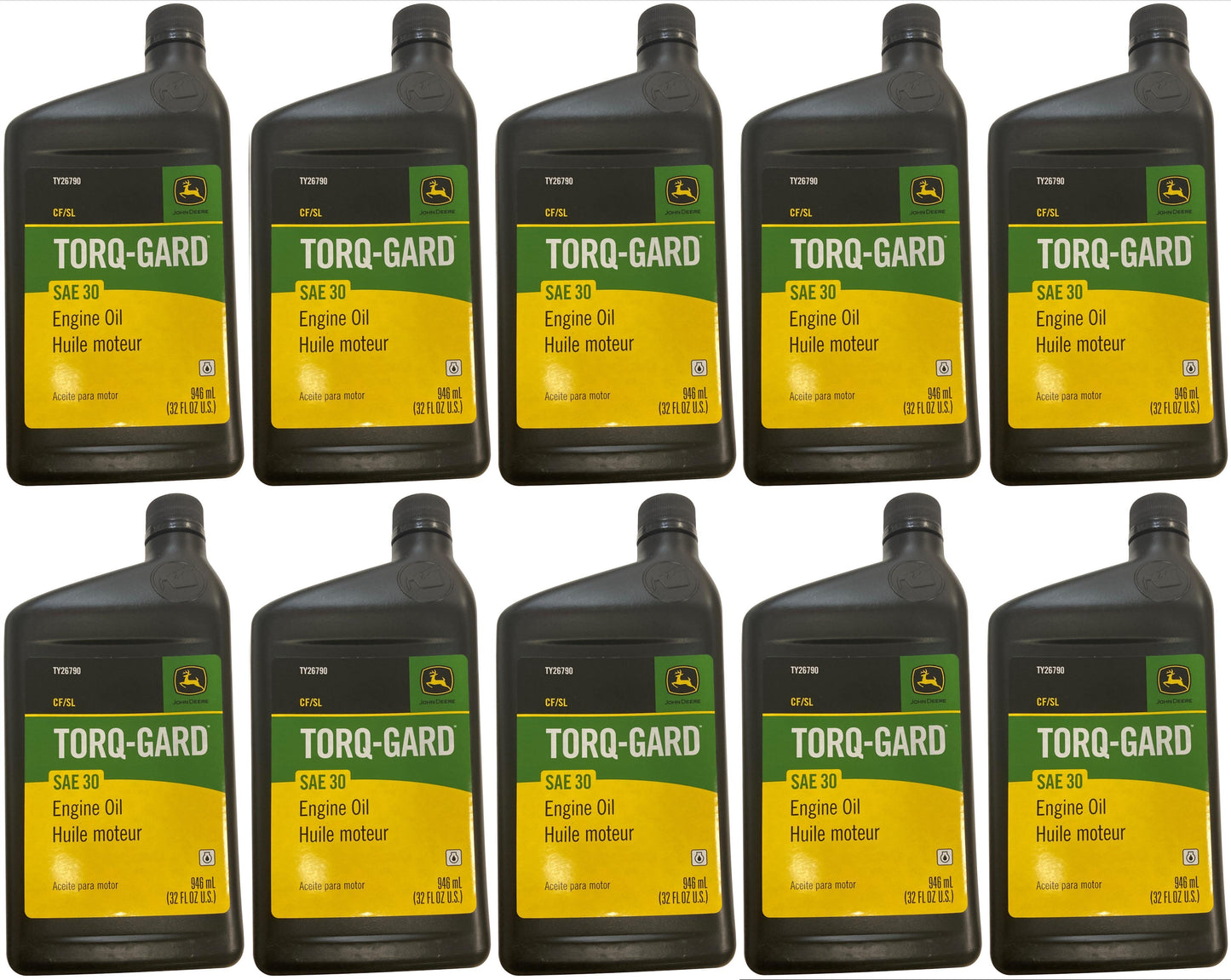 John Deere (10-Pack) Original Equipment 32 oz. SAE 30 Oil - TY26790