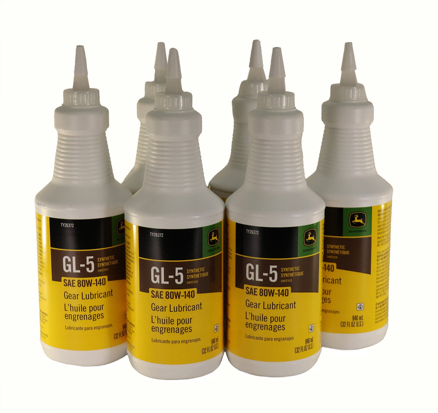 John Deere Original Equipment (6 PACK) GL-5 Synthetic SAE 80W-140 Gear Lubricant - TY26372