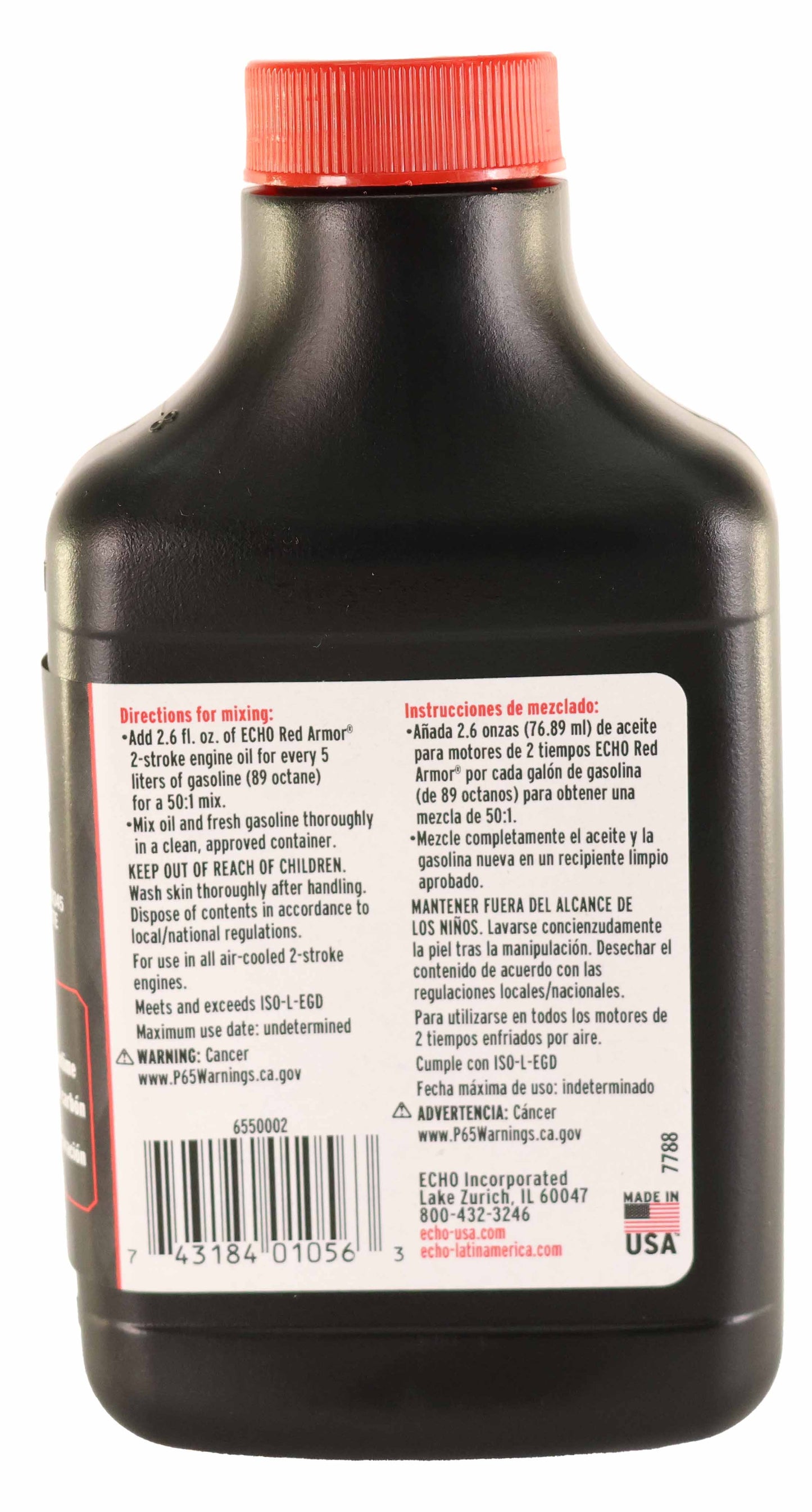 Echo Original Equipment Red Armor 2-Cycle Engine Oil (5.2 fl oz Bottle) - 6550002