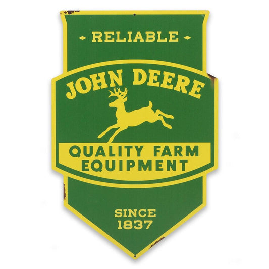 John Deere Farm Equipment Shield Metal Sign - LP83223