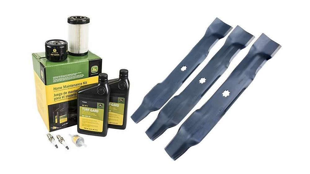 John Deere Original Equipment Model E140 Maintenance Kit + Mulching Blades