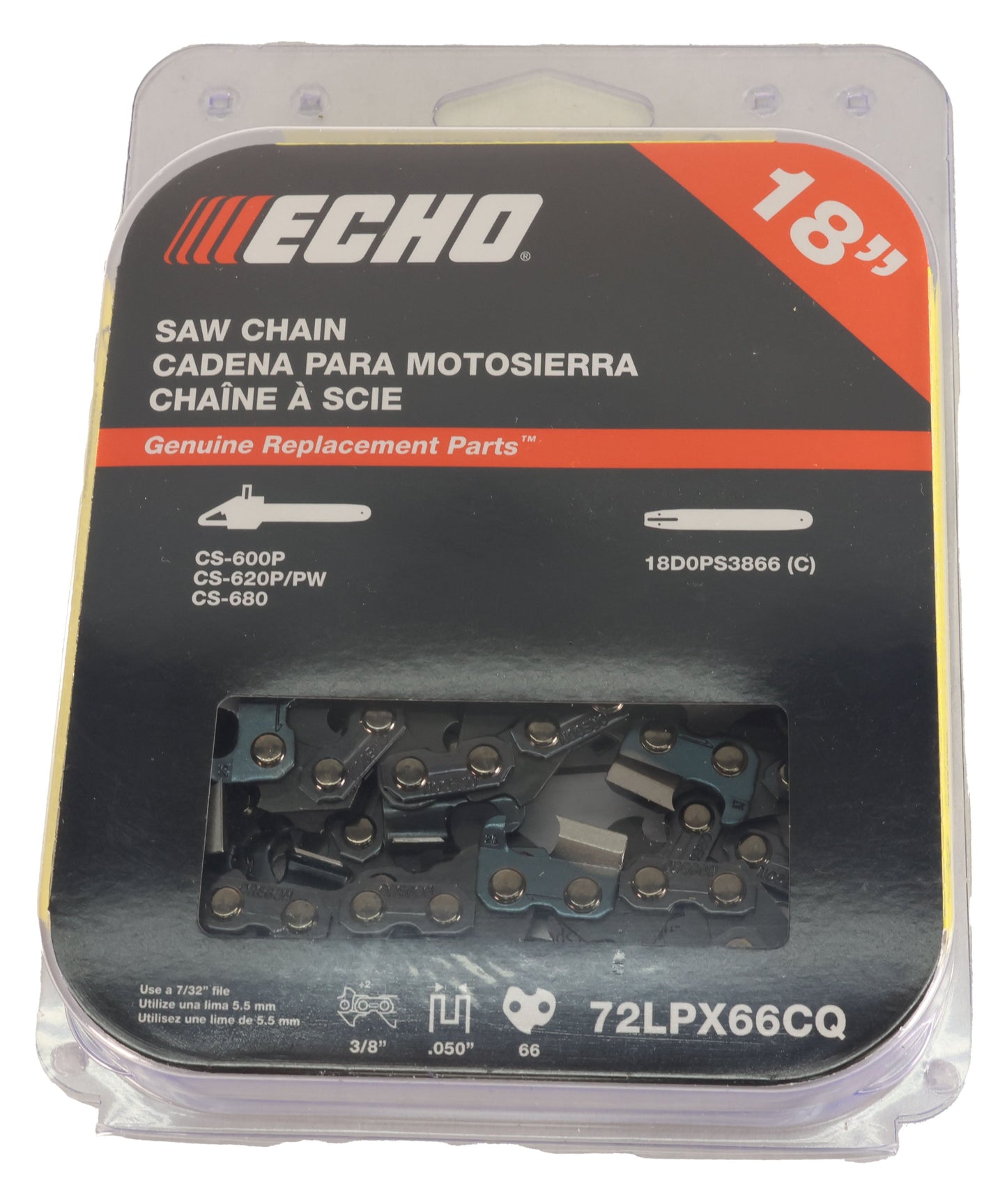 Echo Original Equipment SAW CHAIN - 18"  - 72LPX66CQ