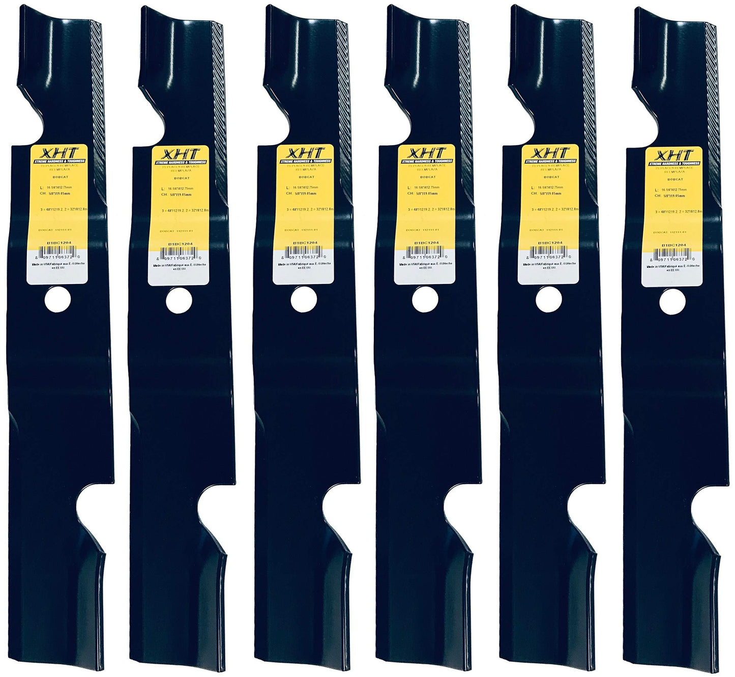 A&I XHT 16-1/4", 5/8", HL Mower Blade (Set of 6) - B1BC1204,6