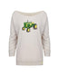 John Deere Ladies XL Watercolor Tractor Boatneck Sweatshirt - LP82252