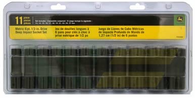John Deere Original Equipment 1/2 Metric Impact Socket Set - TY24364