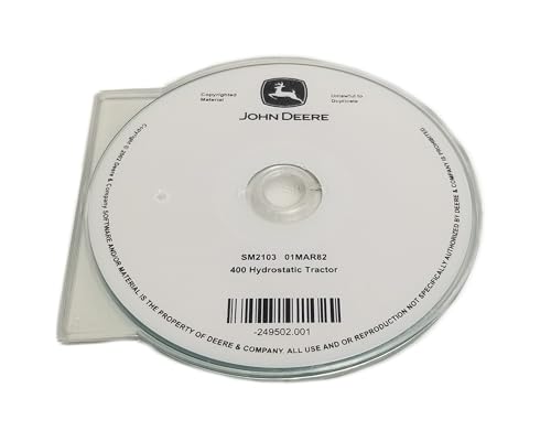 John Deere 400 Hydrostatic Tractor Service Manual CD - SM2103CD