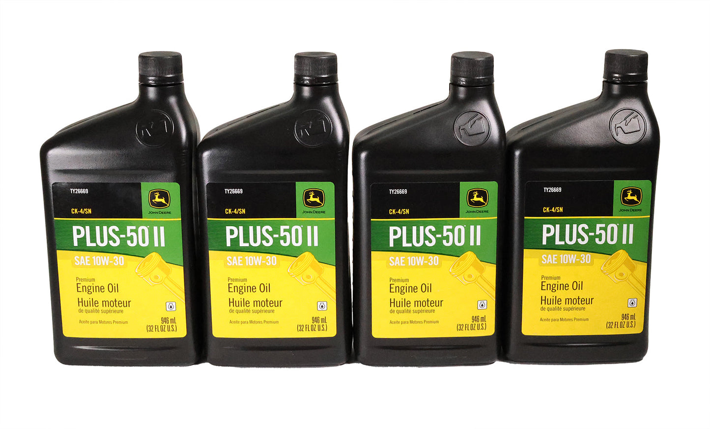 John Deere Original Equipment (4 PACK) Plus-50 II SAE 10W-30 Quart Engine Oil - TY26669