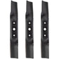 Set of 3 John Deere High Lift Bagging Blades GX20434 L120 L130