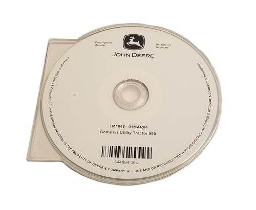 John Deere 990 Compact Utility Tractor Technical Manual CD - TM1848CD