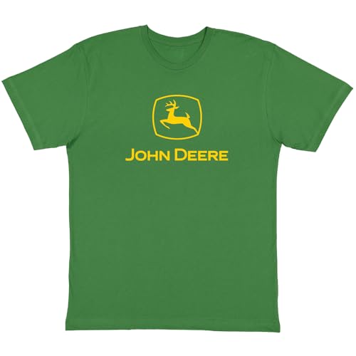 John Deere Men's 2XL Green with Classic Yellow Logo T-Shirt - LP86293