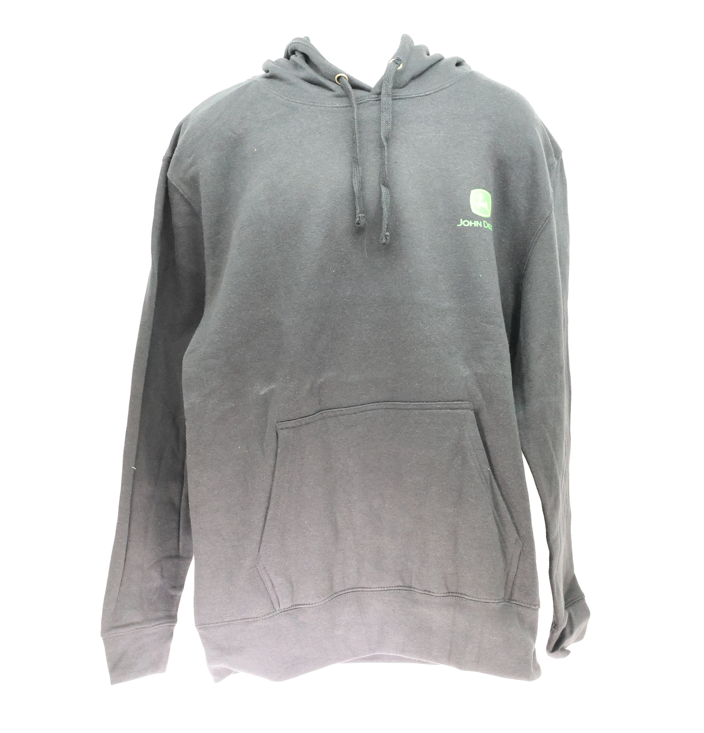 John Deere Mens Black Tractor & Plows Hoodie Medium - LP79303