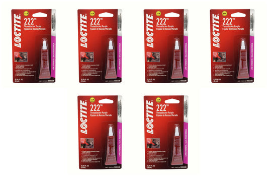 John Deere Original Equipment Loctite® Threadlocker 222™ Purple Low Strength Adhesive, 6 Ml (0.20 Fluid Oz) Tube (6-PACK) - PM38653