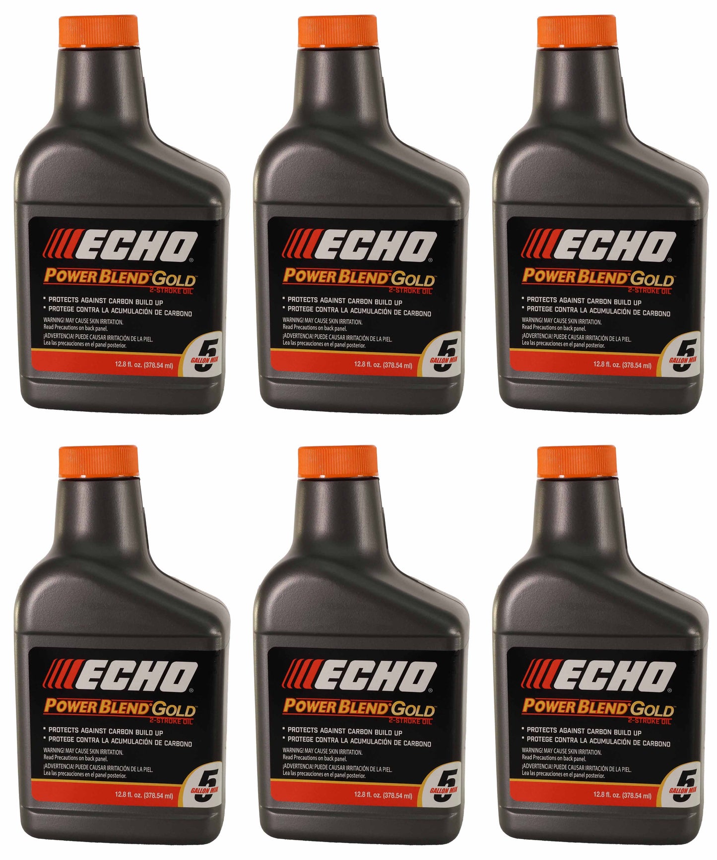 Echo Original Equipment 6-PACK Power Blend Gold Oil Mix 50:1 (12.8 fl oz Bottle) - 6450005