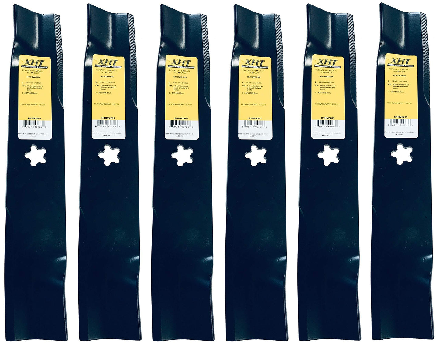 A&I XHT 14-5/8", 5PT Mower Blade (Set of 6) - B1HV2201,6