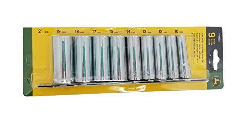 John Deere 9 Piece 12 PT Metric 3/8" Deep Socket Set - TY27808