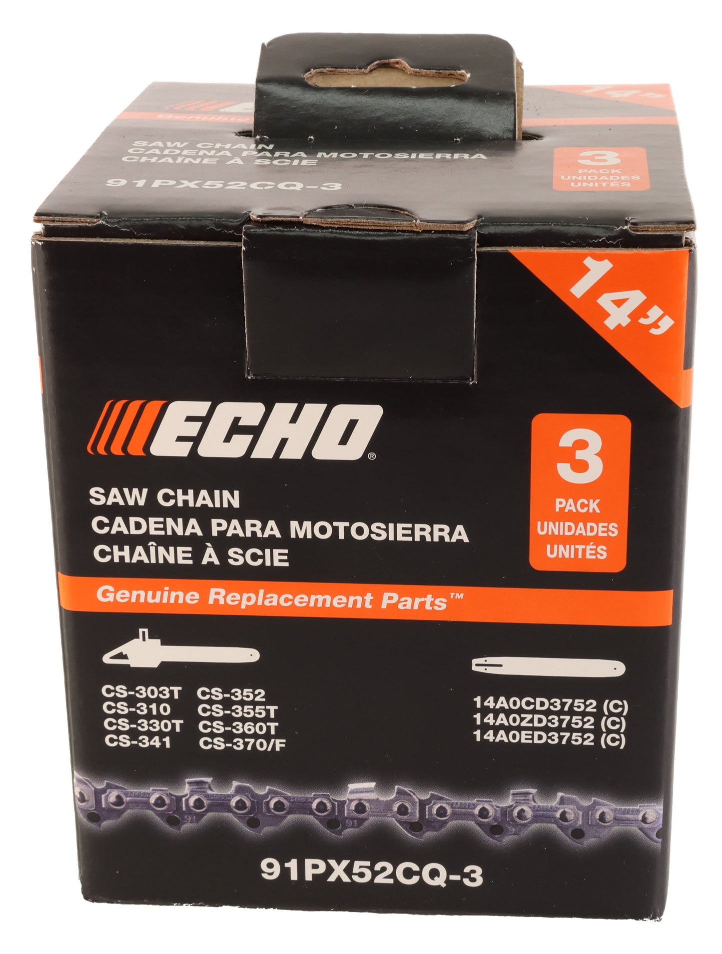 Echo Original Equipment Pack of 3 91PX52CQ Chainsaw Chains - 91PX52CQ-3