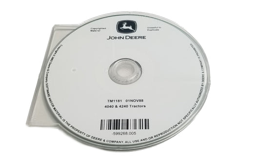 John Deere 4040/4240 Tractors Technical CD Manual - TM1181CD