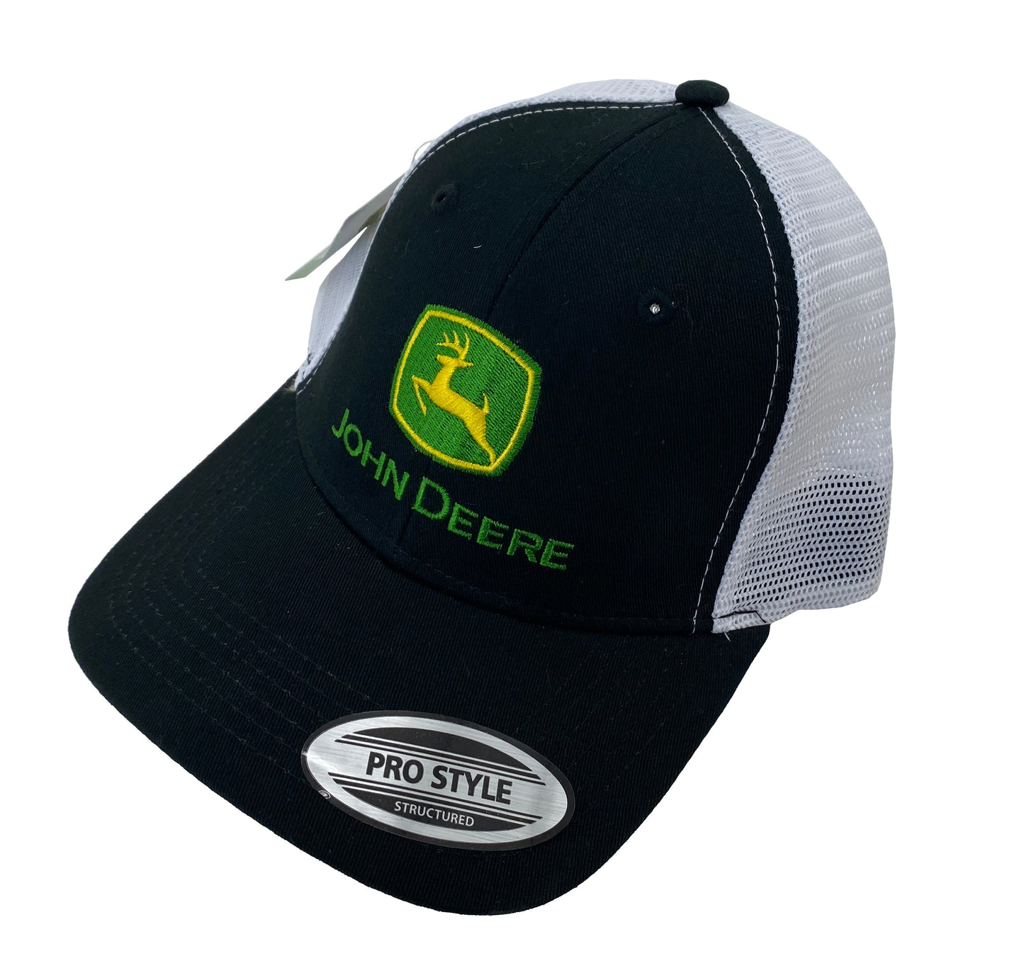 John Deere Black Chino/White Mesh Cap - LP69107